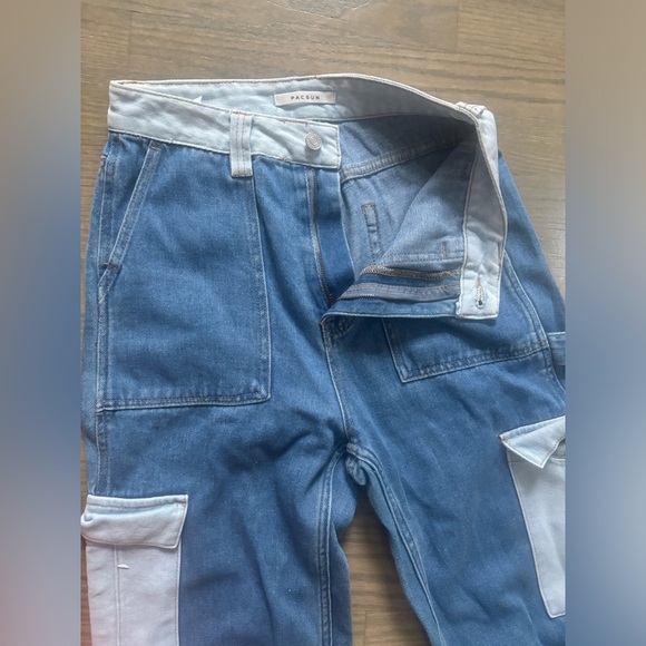 Pacsun Colorblock Boyfriend Cargo Carpenter Pants Womens size 28 - Picture 7 of 10
